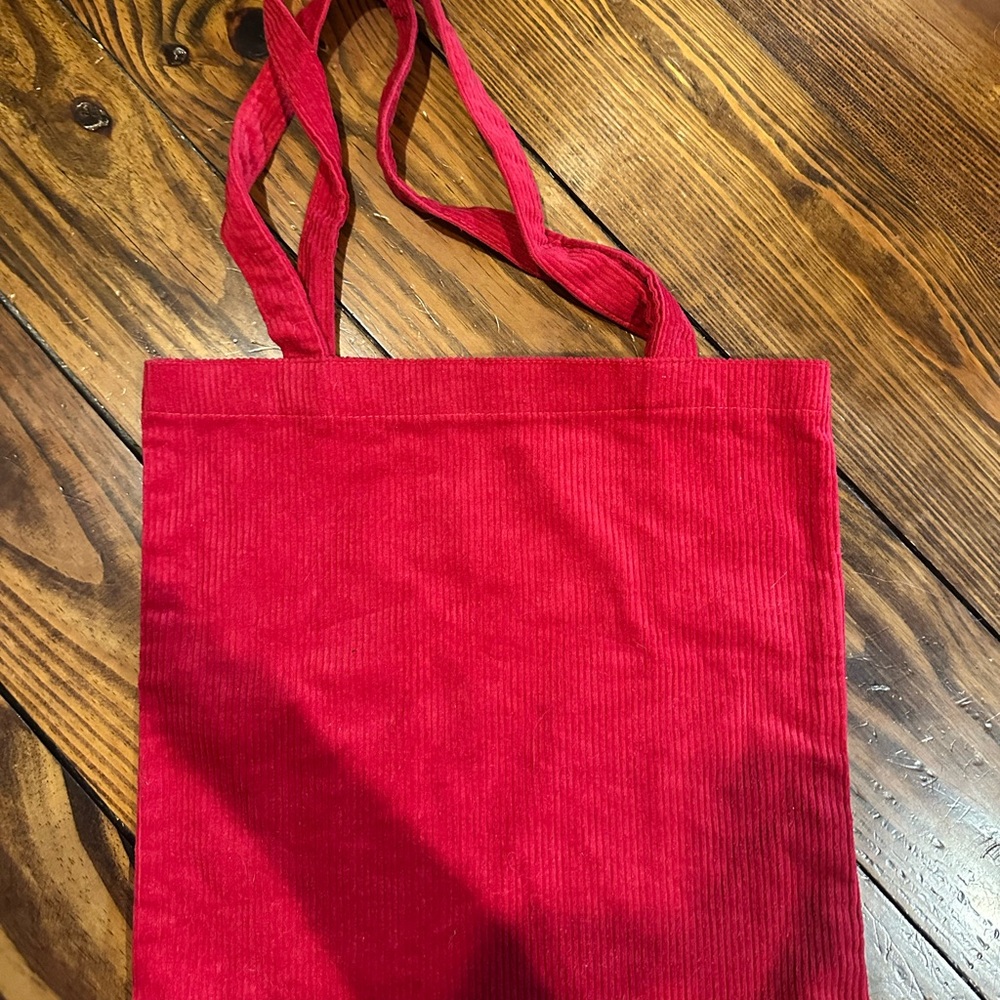 Forever 21 Red Corduroy Tote Bag